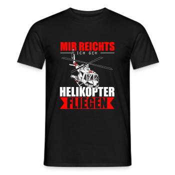 Hubschrauber Mir reichts ich geh Helikopter fliege - Männer T-Shirt - Schwarz - Vorne - AI Model Male 178 light (178cm)