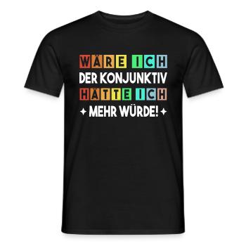 Der Konjunktiv Witzige Grammatik Deutsch Lehrer - Männer T-Shirt - Schwarz - Vorne - AI Model Male 178 light (178cm)