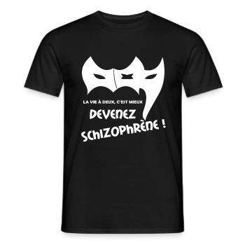 La vie à deux c'est mieux ! - T-shirt homme - noir - Devant - AI Model Male 178 light (178cm)