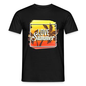 LOVE Summer - Männer T-Shirt - Schwarz - Vorne - AI Model Male 178 light (178cm)