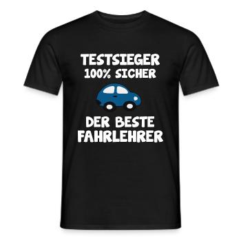 Fahrlehrer Fahrschullehrer Führerscheinprüfung - Männer T-Shirt - Schwarz - Vorne - AI Model Male 178 light (178cm)