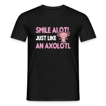 Axolotl Niedliches Wassertier Krafttier - Männer T-Shirt - Schwarz - Vorne - AI Model Male 178 light (178cm)