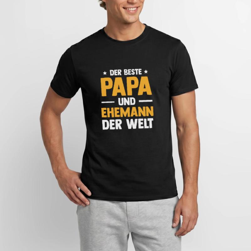 Bester Papa Und Ehemann Herrentag Vatertag Männer T-Shirt