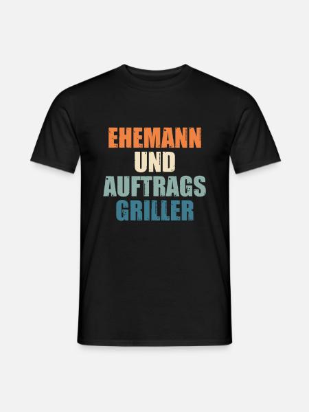 Dad Husband Contract Griller Barbecue Grill - Men's T-Shirt - black