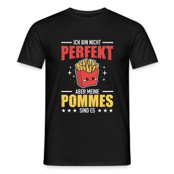 Pommes Fritten Pommes Liebhaber Fast Food - Männer T-Shirt - Schwarz - Vorne - AI Model Male 178 light (178cm)