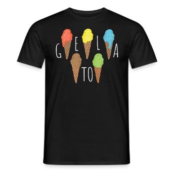 Gelato - Männer T-Shirt - Schwarz - Vorne - AI Model Male 178 light (178cm)