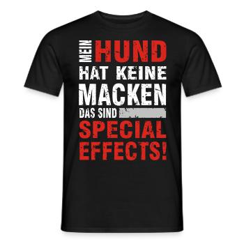 Design crazy dog lovers funny gift - Men's T-Shirt - black - Front - AI Model Male 178 light (178cm)