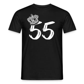 Birthday 55th - Men's T-Shirt - black - Front - AI Model Male 178 light (178cm)