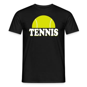 Tennis tennis player tennis ball gift - Men's T-Shirt - black - Front - AI Model Male 178 light (178cm)