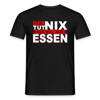 Der tut nix der will nur Essen Lustig Geschenk - Männer T-Shirt - Schwarz - Vorne - AI Model Male 178 light (178cm)
