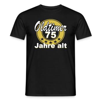 Oldtimer 75 Geburtstag 75 Jahre Geschenk Birthday - Männer T-Shirt - Schwarz - Vorne - AI Model Male 178 light (178cm)