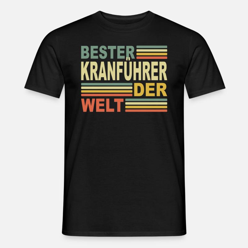 Bester Kranführer Autokran Arbeiter Kranfahrer - Männer T-Shirt - Schwarz