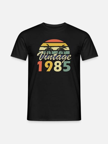 Vintage 1985 anniversaire cadeau de l'année 1985 - T-shirt homme - noir