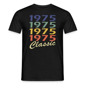 Cadeau d'anniversaire classique 1975 anniversaire 1975 - T-shirt homme - noir - Devant - AI Model Male 178 light (178cm)