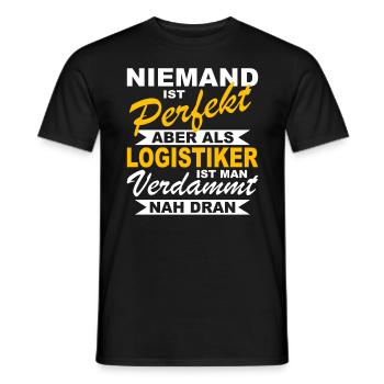 Spediteur Speditionskaufmann Logistiker Geschenk - Männer T-Shirt - Schwarz - Vorne - AI Model Male 178 light (178cm)