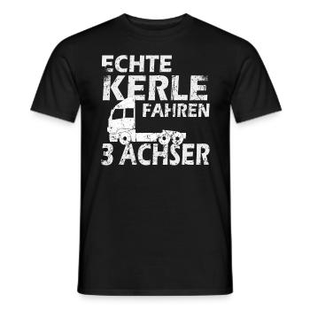 Fahrer 3 Achser Lkw-Fahrer Geschenk Fernfahrer - Männer T-Shirt - Schwarz - Vorne - AI Model Male 178 light (178cm)