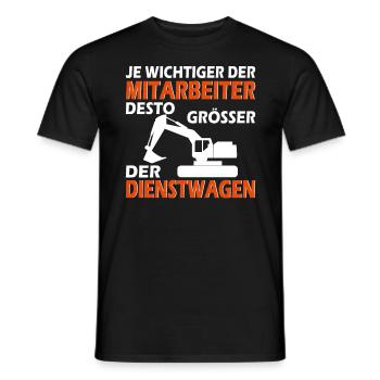 Conducteur de pelleteuse cadeau - T-shirt homme - noir - Devant - AI Model Male 178 light (178cm)