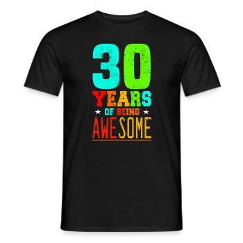 30th Birthday Celebration Gift Idea - Men's T-Shirt - black - Front - AI Model Male 178 light (178cm)