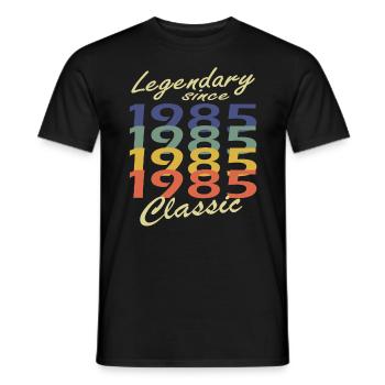Legendary since 1985 year 1985 birthday gift - Men's T-Shirt - black - Front - AI Model Male 178 light (178cm)