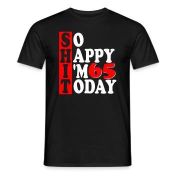 Happy 65 birthday 65 years gift - Men's T-Shirt - black - Front - AI Model Male 178 light (178cm)