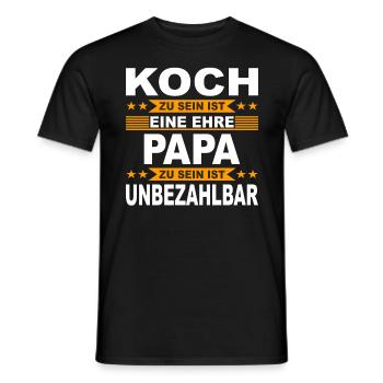 Papa Koch Kochmütze Vater Kochkunst Geschenk - Männer T-Shirt - Schwarz - Vorne - AI Model Male 178 light (178cm)