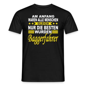 Pelleteuse bagger bagger cadeau - T-shirt homme - noir - Devant - AI Model Male 178 light (178cm)