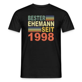 1998 Bester Ehemann Ehepartner Jahr 1998 Partner - Männer T-Shirt - Schwarz - Vorne - AI Model Male 178 light (178cm)