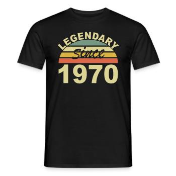 Legendary since 1970 year 1970 birthday gift - Men's T-Shirt - black - Front - AI Model Male 178 light (178cm)