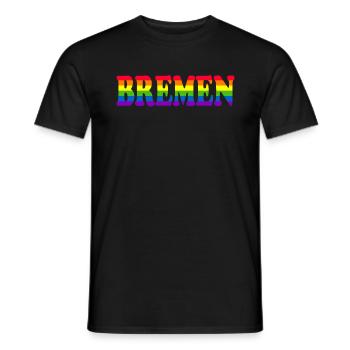 LGBT Bremen Gift Gay Lesbian - Men's T-Shirt - black - Front - AI Model Male 178 light (178cm)