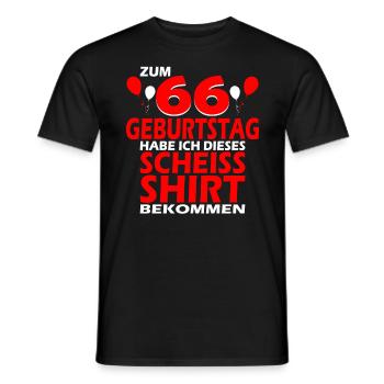 66 Jahre Lustiges 66 Geburtstag Birthday Geschenk - Männer T-Shirt - Schwarz - Vorne - AI Model Male 178 light (178cm)