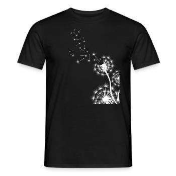 Idée cadeau nature fleur de pissenlit - T-shirt homme - noir - Devant - AI Model Male 178 light (178cm)
