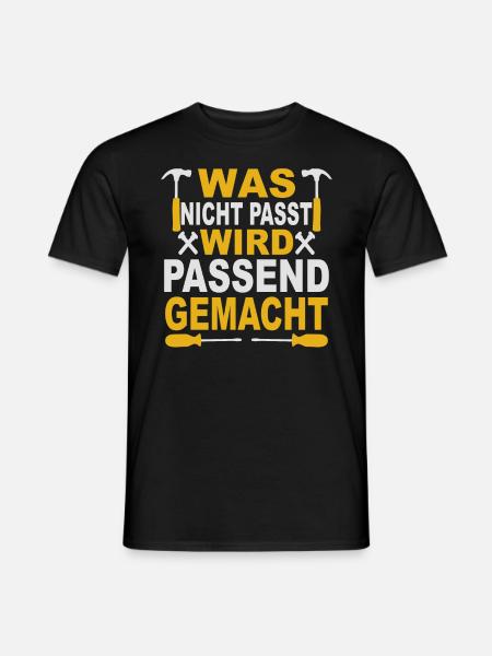Handwerker Geschenk Handwerk Arbeiter Spruch - Männer T-Shirt - Schwarz