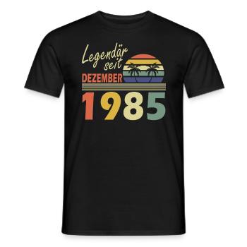 Legendär seit Dezember 1985 Jahr Geburtstag 1985 - Männer T-Shirt - Schwarz - Vorne - AI Model Male 178 light (178cm)