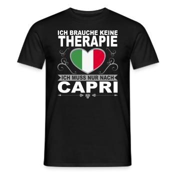Ich muss nach Capri Urlaub Italien Geschenk - Männer T-Shirt - Schwarz - Vorne - AI Model Male 178 light (178cm)