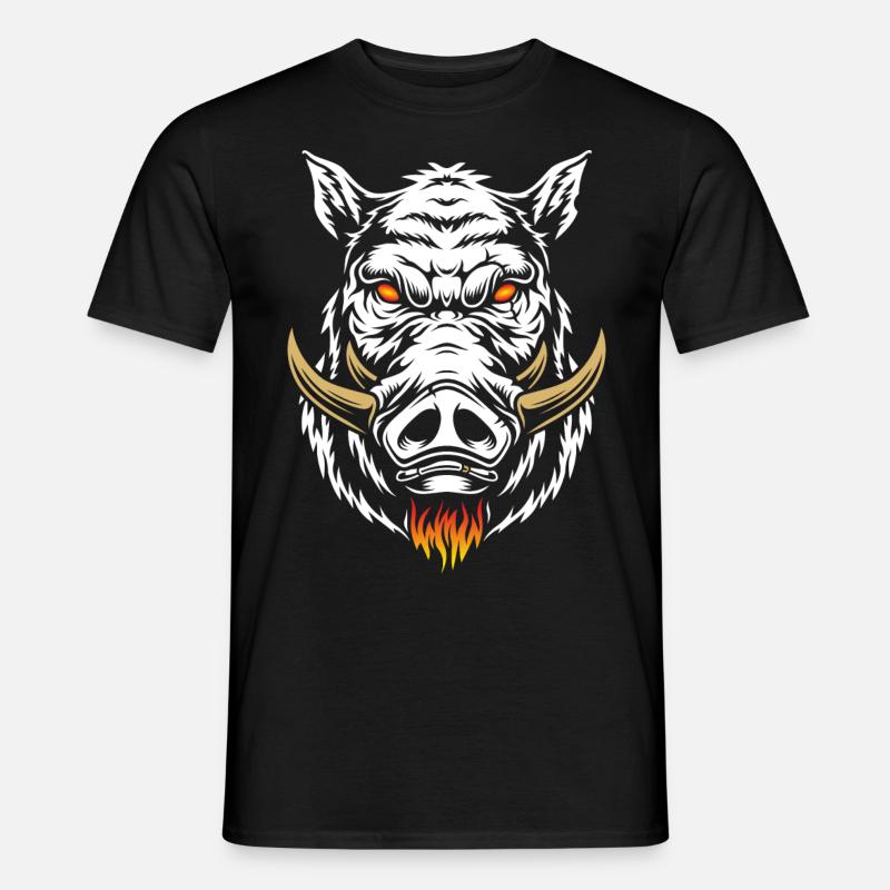 Wütender Eber - Männer T-Shirt - Schwarz