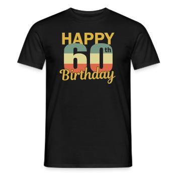 60 years for 60 birthday gift - Men's T-Shirt - black - Front - AI Model Male 178 light (178cm)