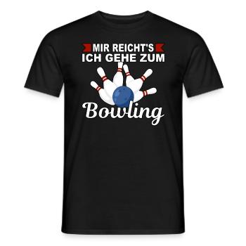 Bowlen Bowlingspieler Bowling Shirt Geschenk - Männer T-Shirt - Schwarz - Vorne - AI Model Male 178 light (178cm)