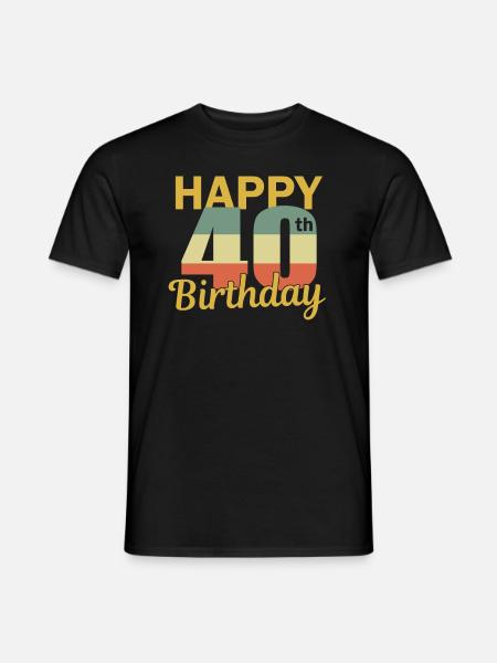 40 ans pour le cadeau de 40 ans - T-shirt homme - noir