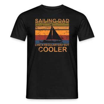 Sailor Gift Sailing Dad Sailing Ship Sailboat - Men's T-Shirt - black - Front - AI Model Male 178 light (178cm)