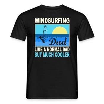 Windsurfing Vater Windsurfer Papa Windsurfen - Männer T-Shirt - Schwarz - Vorne - AI Model Male 178 light (178cm)