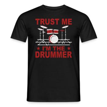 Schlagzeuger Geschenk Schlagzeug Spieler Drummer - Männer T-Shirt - Schwarz - Vorne - AI Model Male 178 light (178cm)