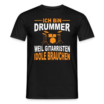 Schlagzeuger Geschenk Schlagzeug Spieler Drummer - Männer T-Shirt - Schwarz - Vorne - AI Model Male 178 light (178cm)