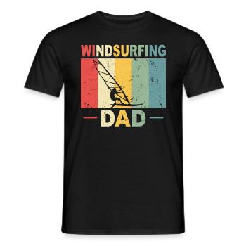 Windsurfing Dad Windsurfer Gift Windsurfing - Men's T-Shirt - black - Front - AI Model Male 178 light (178cm)