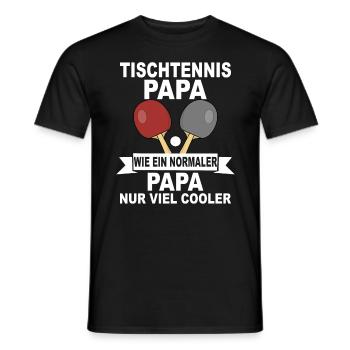 Tischtennis Papa Tischtennisspieler Geschenk - Männer T-Shirt - Schwarz - Vorne - AI Model Male 178 light (178cm)