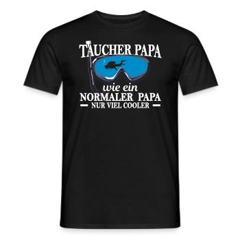 Tauchen Taucher Geschenk Diver Vater Diving Papa - Männer T-Shirt - Schwarz - Vorne - AI Model Male 178 light (178cm)