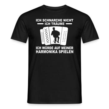 Harmonika Harmonikaspieler Geschenk Ziehharmonika - Männer T-Shirt - Schwarz - Vorne - AI Model Male 178 light (178cm)