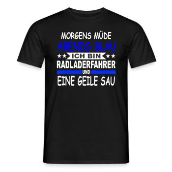 Radladerfahrer Geschenk Radlader Teleskoplader - Männer T-Shirt - Schwarz - Vorne - AI Model Male 178 light (178cm)