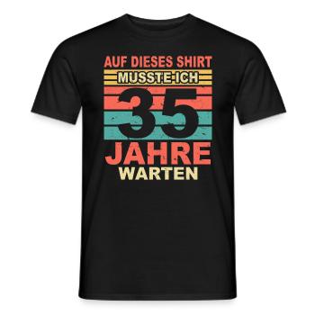35 Jahre Lustiges 35 Geburtstag Birthday Geschenk - Männer T-Shirt - Schwarz - Vorne - AI Model Male 178 light (178cm)