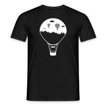 Montgolfière cadeau Montgolfière Ballon - T-shirt homme - noir - Devant - AI Model Male 178 light (178cm)