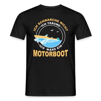 Motorboot Geschenk Boot Fahrer Bootfahren - Männer T-Shirt - Schwarz - Vorne - AI Model Male 178 light (178cm)